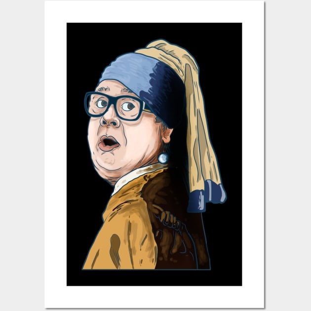 DeVito With A Pearl Earring Wall Art by Harley Warren